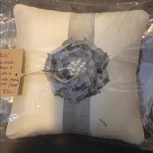English Rose Here Comes the Bride Ring Pillow